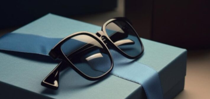 oculos originais de luxo em embalagem sofisticada com laço para amigo secreto